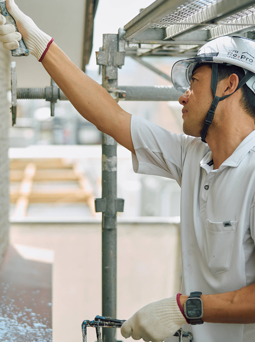 外壁塗装で家を美しく蘇らせ、大切なお客様の暮らしを守り､街に笑顔を増やしたい。それがリプロの願いです。